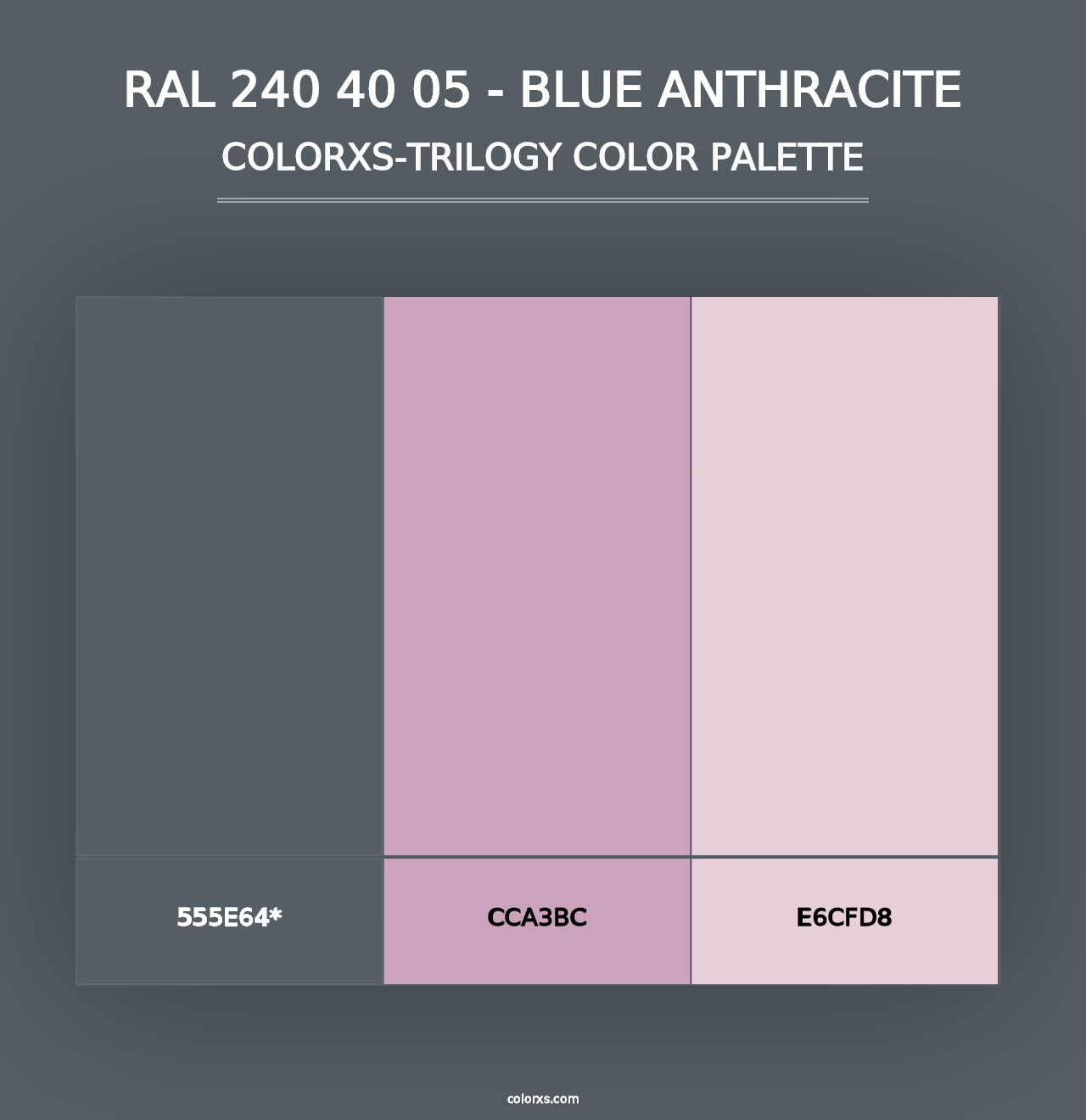 RAL 240 40 05 - Blue Anthracite - Colorxs Trilogy Palette