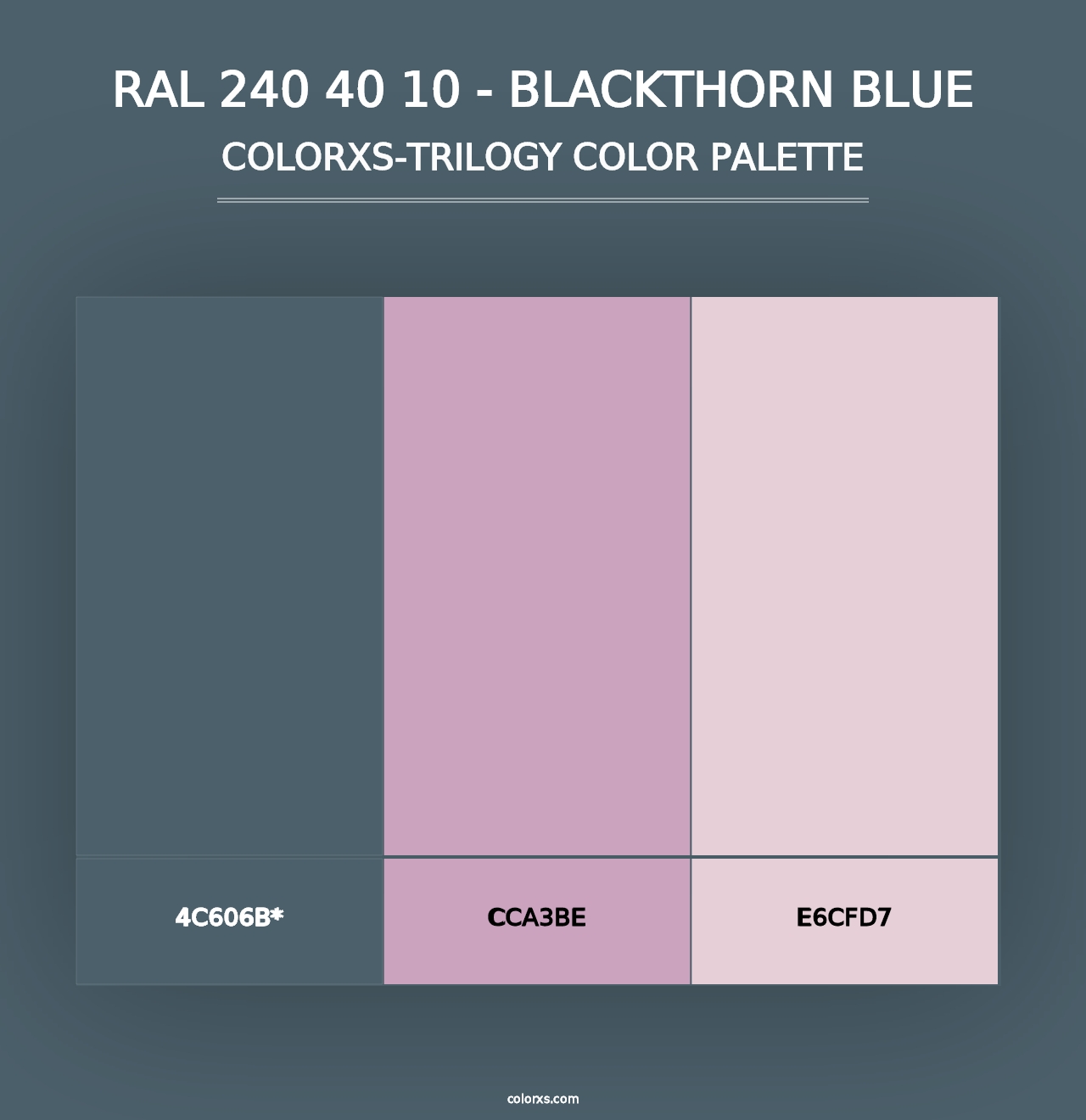 RAL 240 40 10 - Blackthorn Blue - Colorxs Trilogy Palette