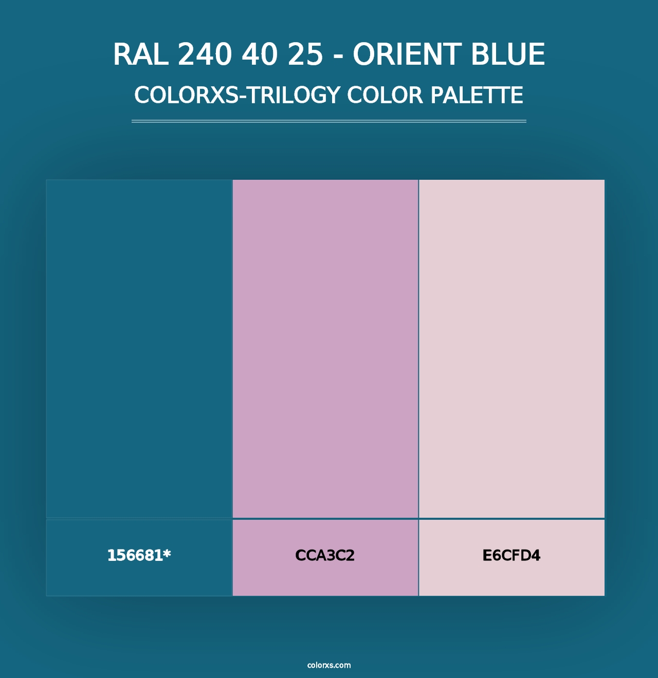 RAL 240 40 25 - Orient Blue - Colorxs Trilogy Palette