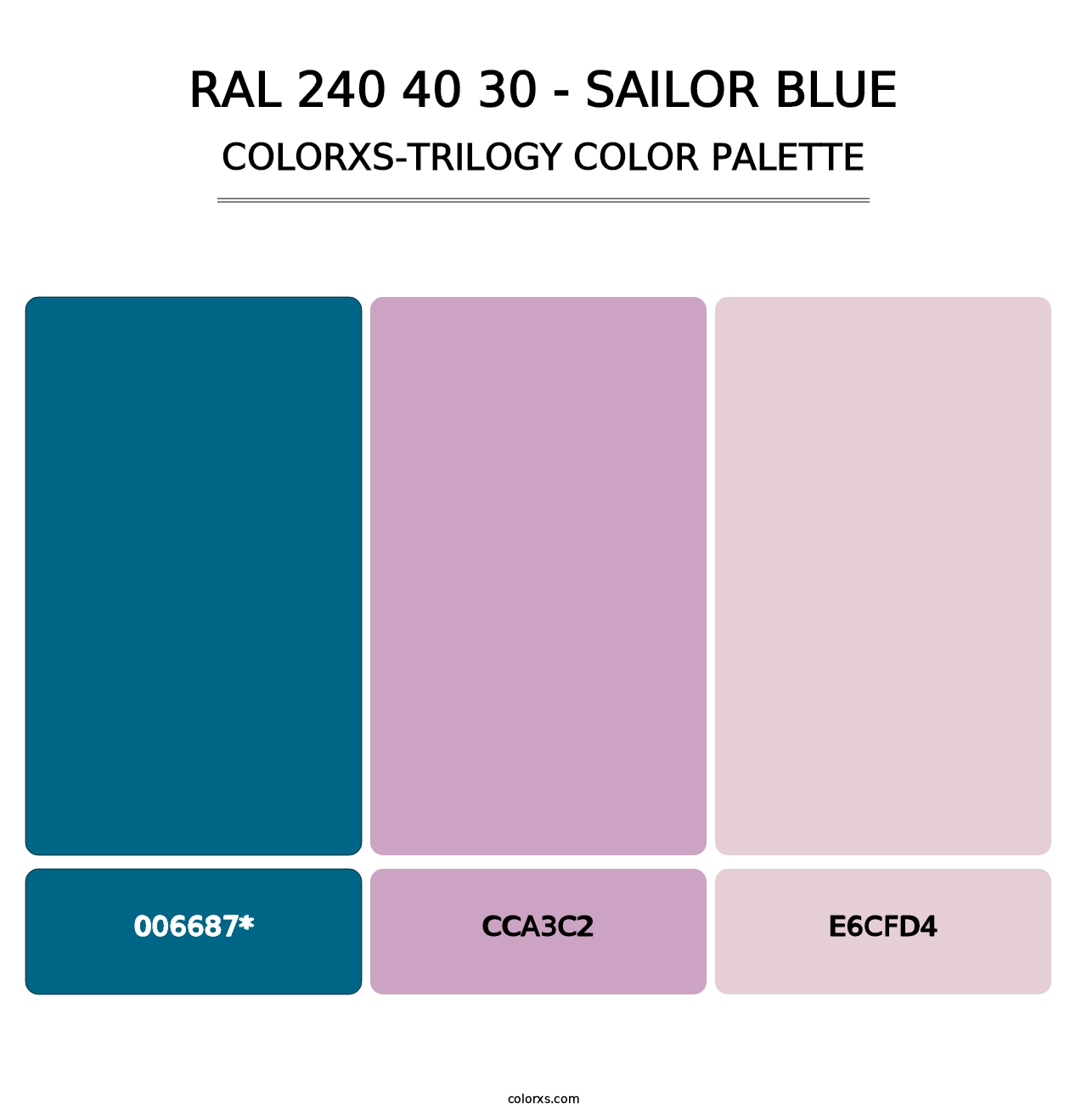 RAL 240 40 30 - Sailor Blue - Colorxs Trilogy Palette