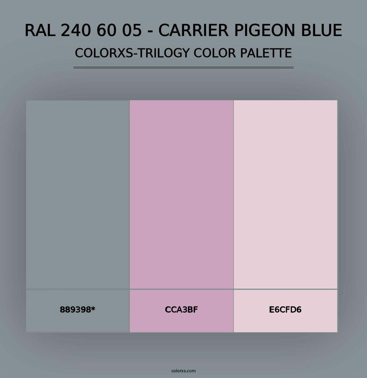 RAL 240 60 05 - Carrier Pigeon Blue - Colorxs Trilogy Palette