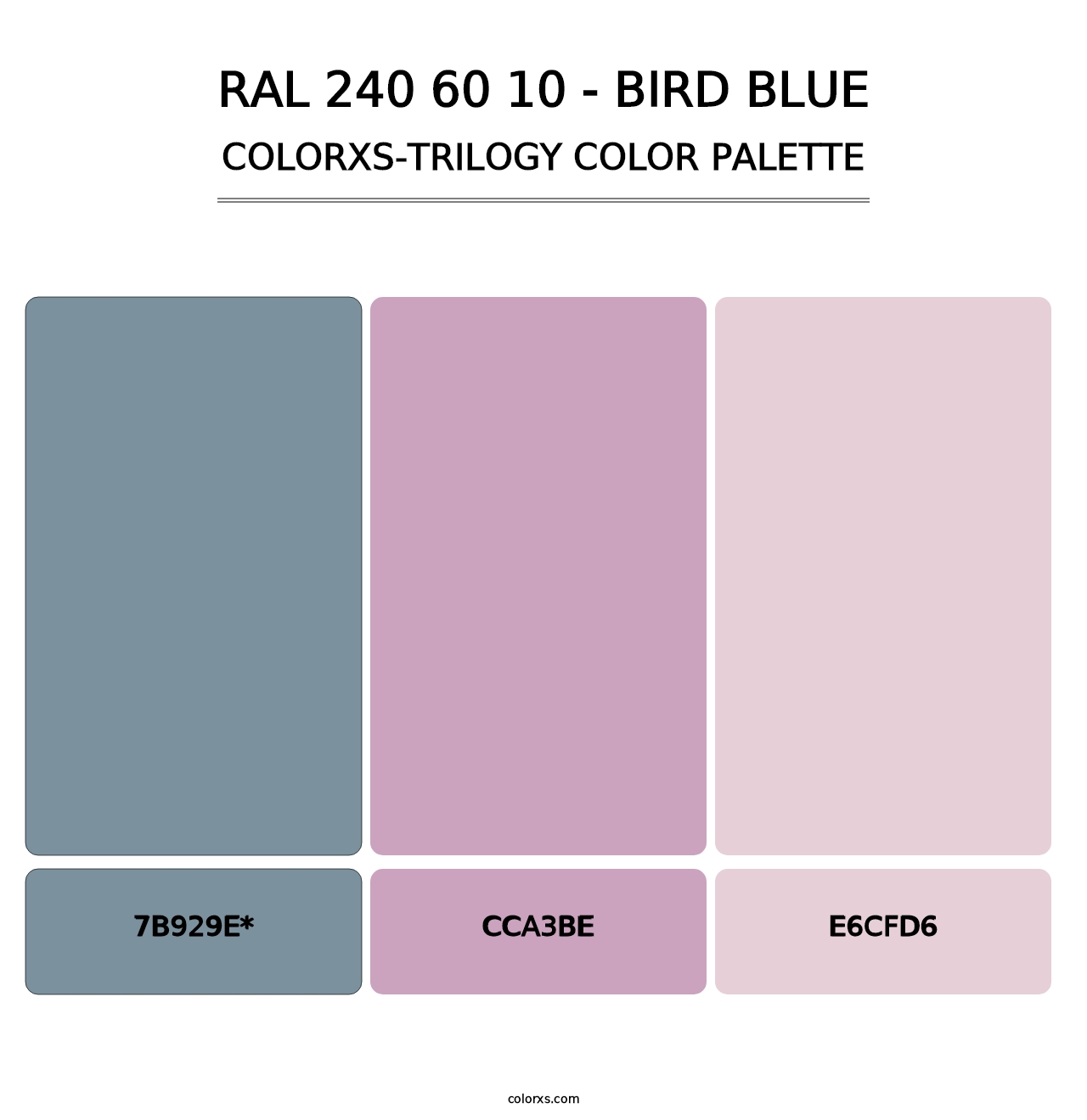 RAL 240 60 10 - Bird Blue - Colorxs Trilogy Palette