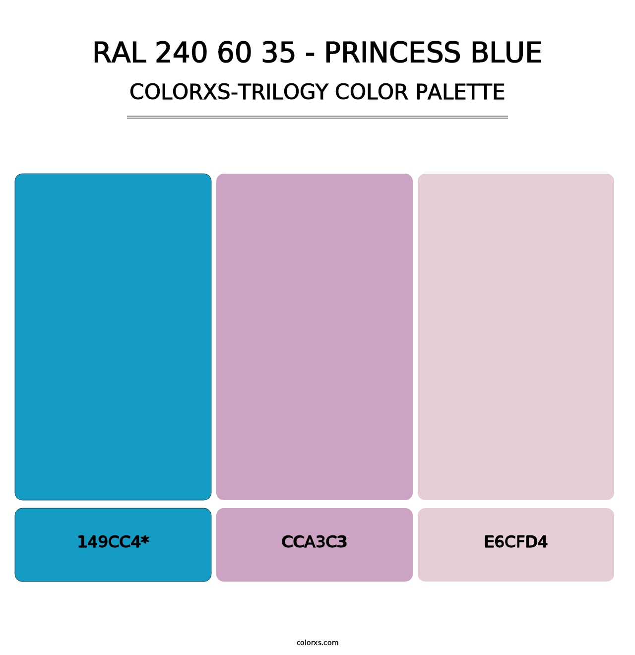 RAL 240 60 35 - Princess Blue - Colorxs Trilogy Palette