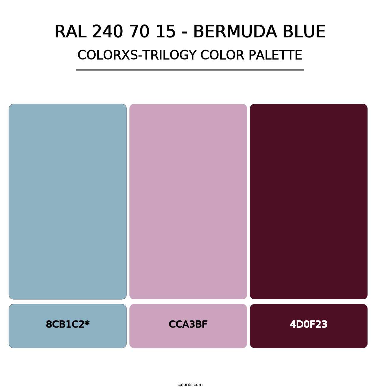 RAL 240 70 15 - Bermuda Blue - Colorxs Trilogy Palette