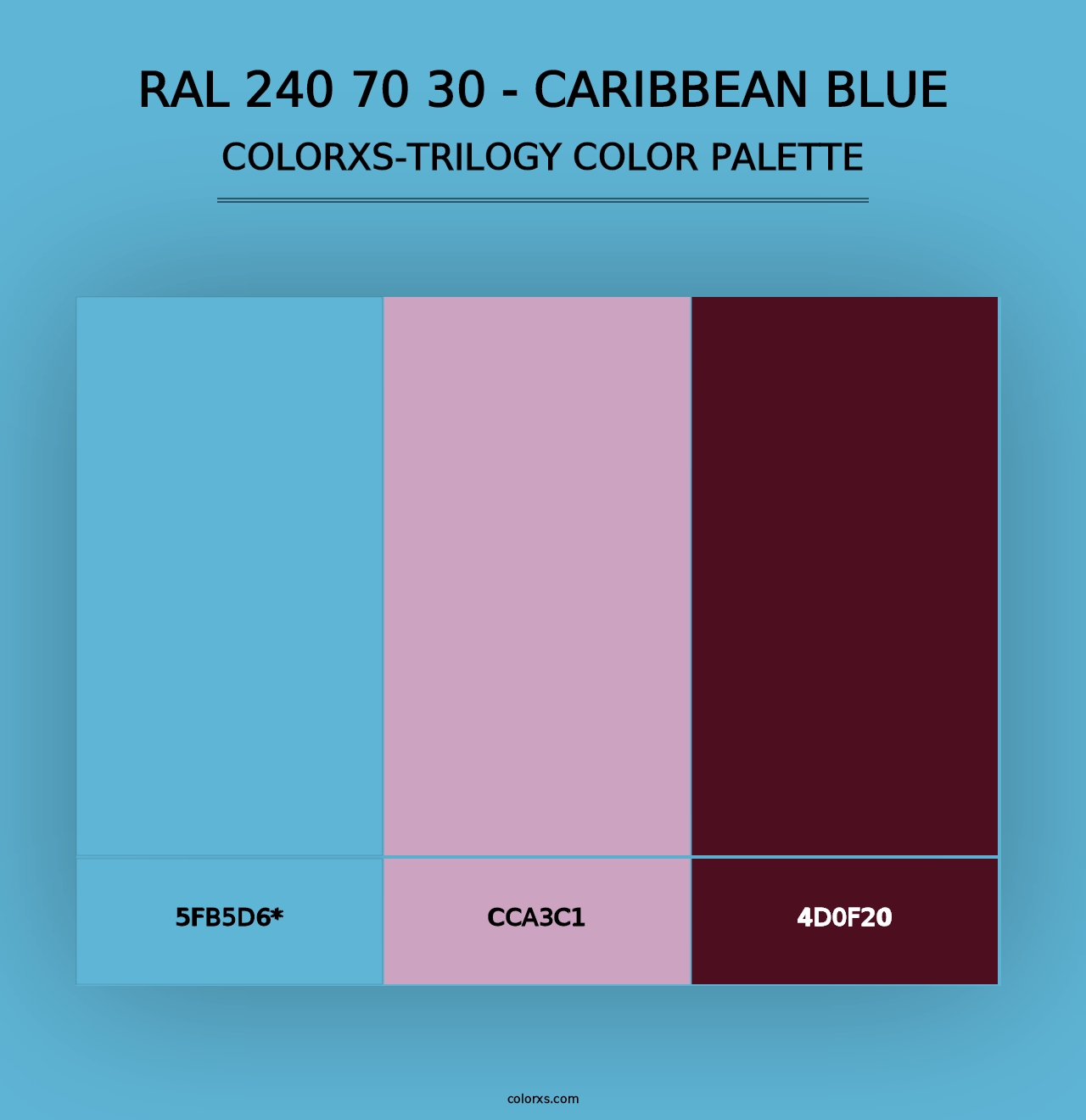 RAL 240 70 30 - Caribbean Blue - Colorxs Trilogy Palette