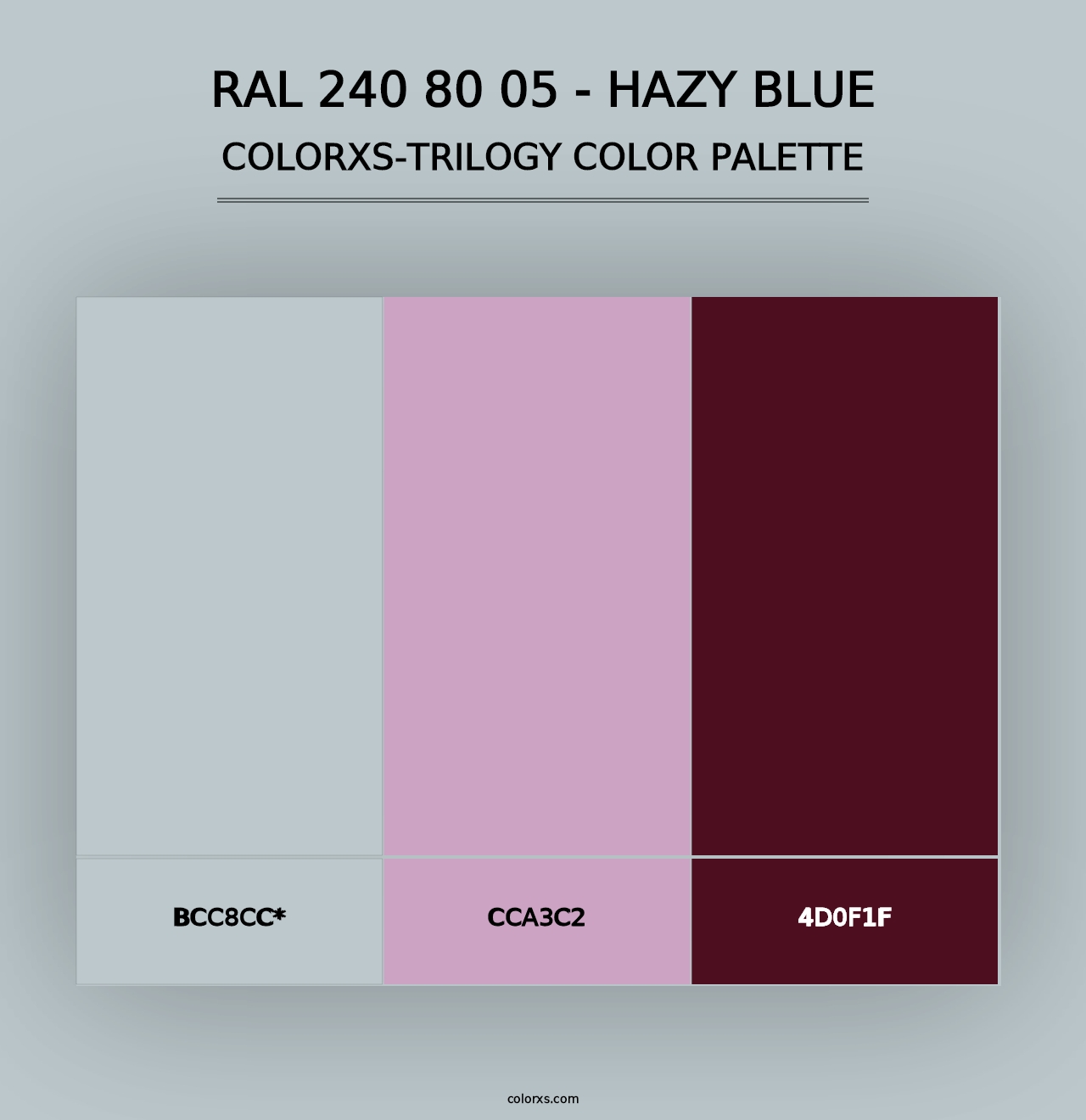 RAL 240 80 05 - Hazy Blue - Colorxs Trilogy Palette