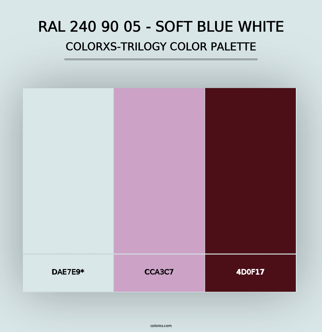 RAL 240 90 05 - Soft Blue White - Colorxs Trilogy Palette