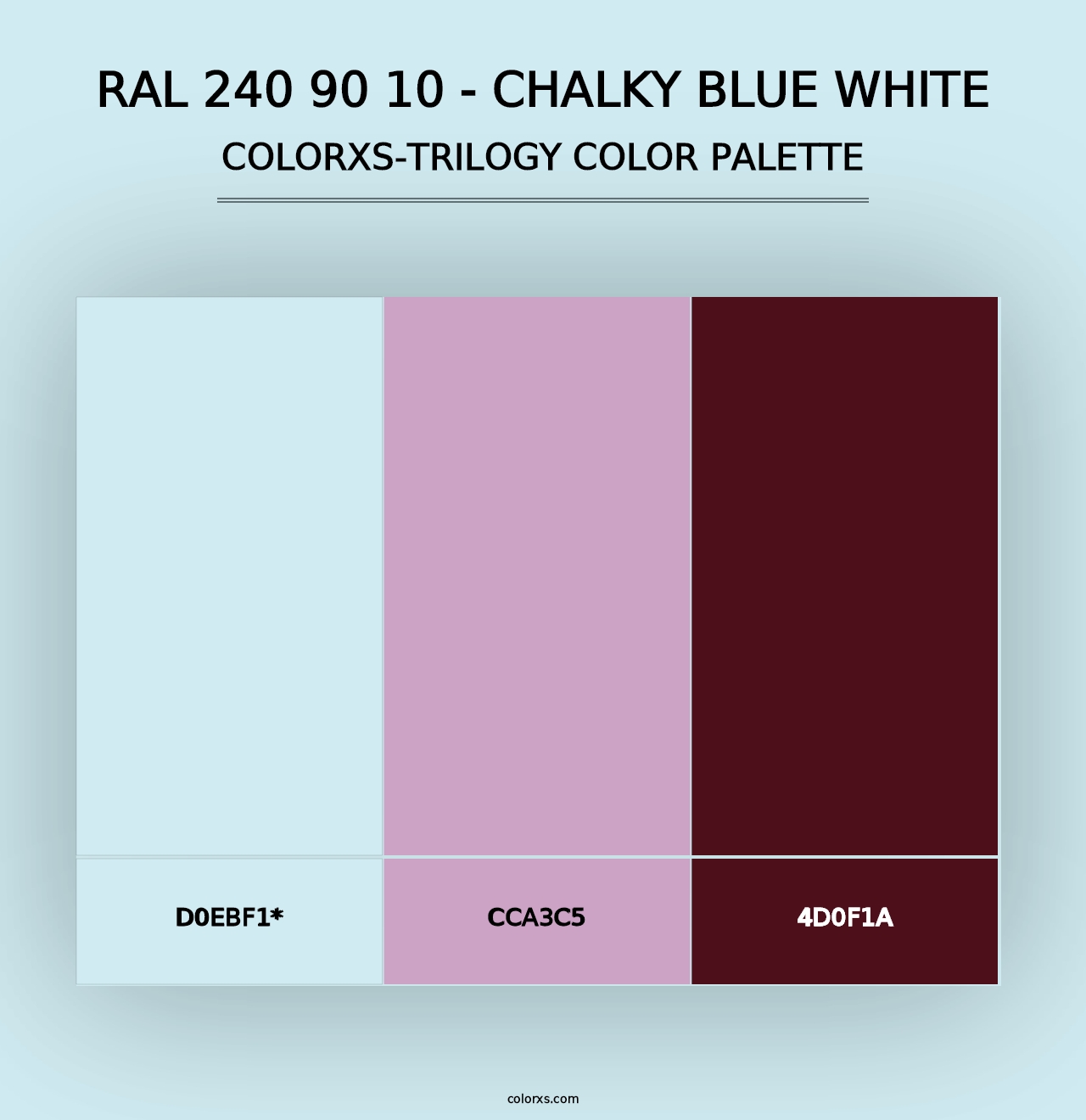 RAL 240 90 10 - Chalky Blue White - Colorxs Trilogy Palette