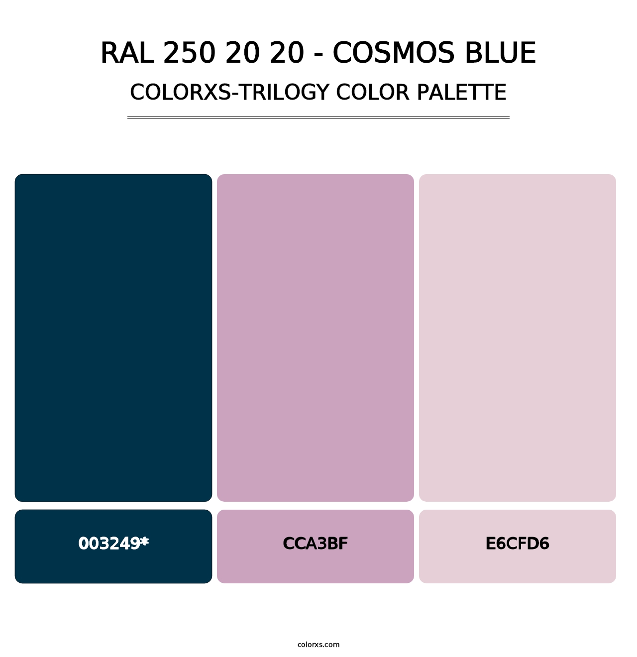 RAL 250 20 20 - Cosmos Blue - Colorxs Trilogy Palette