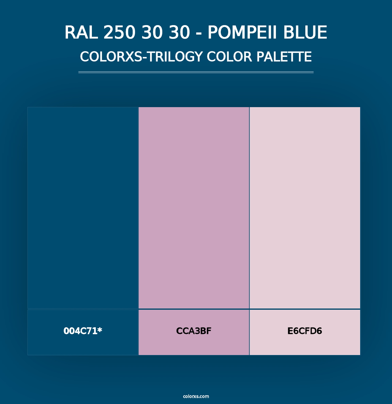 RAL 250 30 30 - Pompeii Blue - Colorxs Trilogy Palette