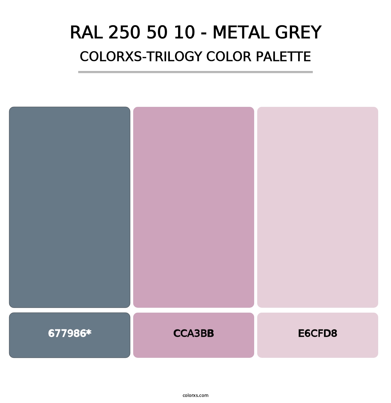 RAL 250 50 10 - Metal Grey - Colorxs Trilogy Palette