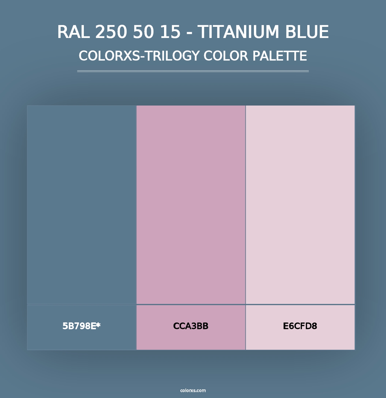 RAL 250 50 15 - Titanium Blue - Colorxs Trilogy Palette