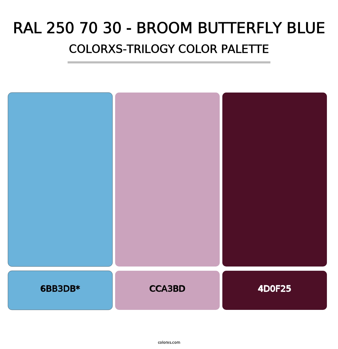 RAL 250 70 30 - Broom Butterfly Blue - Colorxs Trilogy Palette