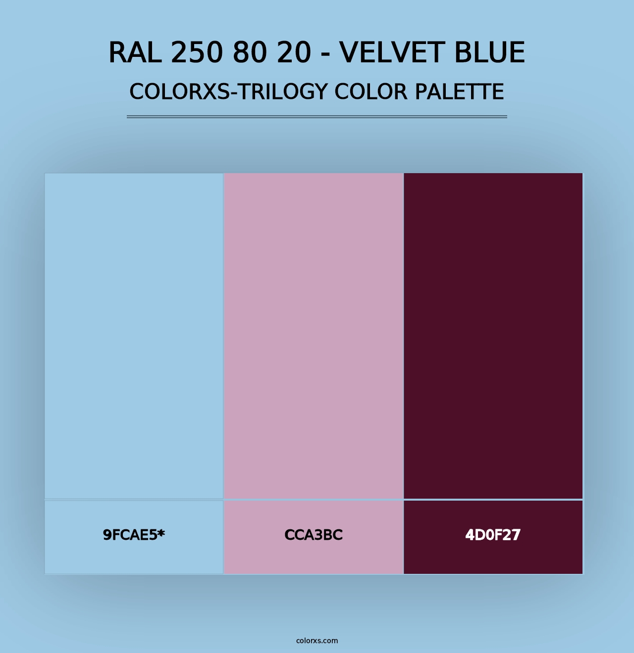 RAL 250 80 20 - Velvet Blue - Colorxs Trilogy Palette