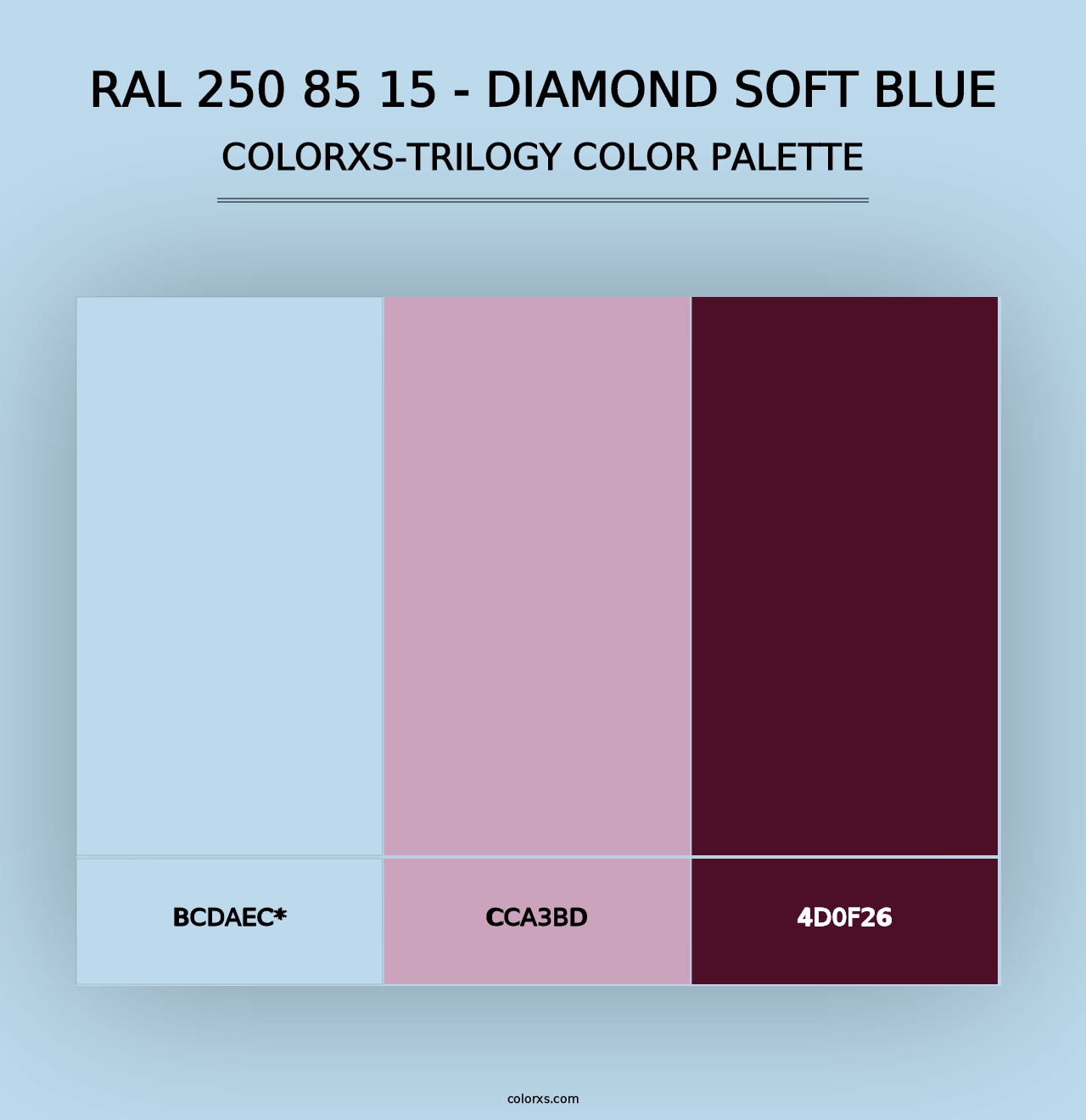 RAL 250 85 15 - Diamond Soft Blue - Colorxs Trilogy Palette