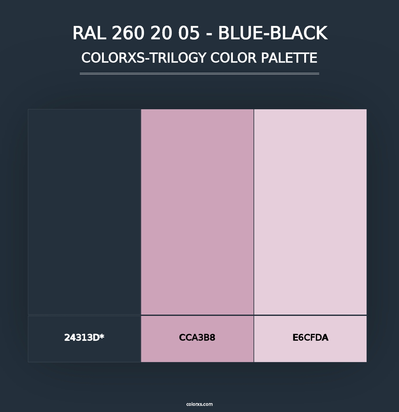 RAL 260 20 05 - Blue-Black - Colorxs Trilogy Palette