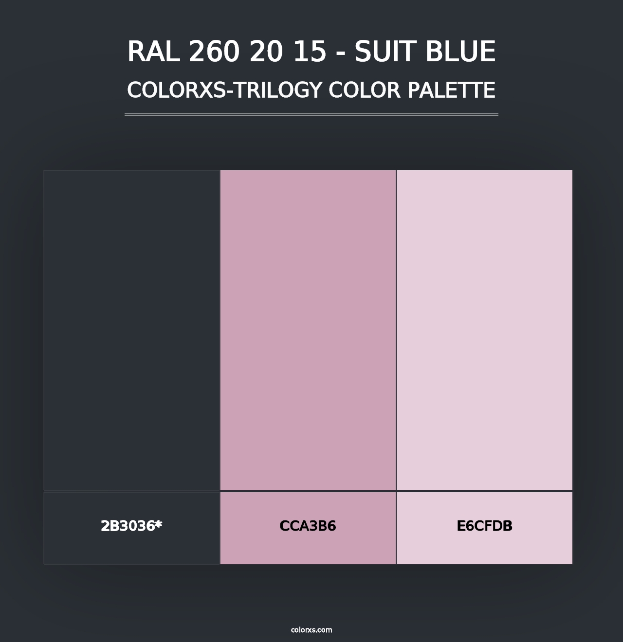 RAL 260 20 15 - Suit Blue - Colorxs Trilogy Palette