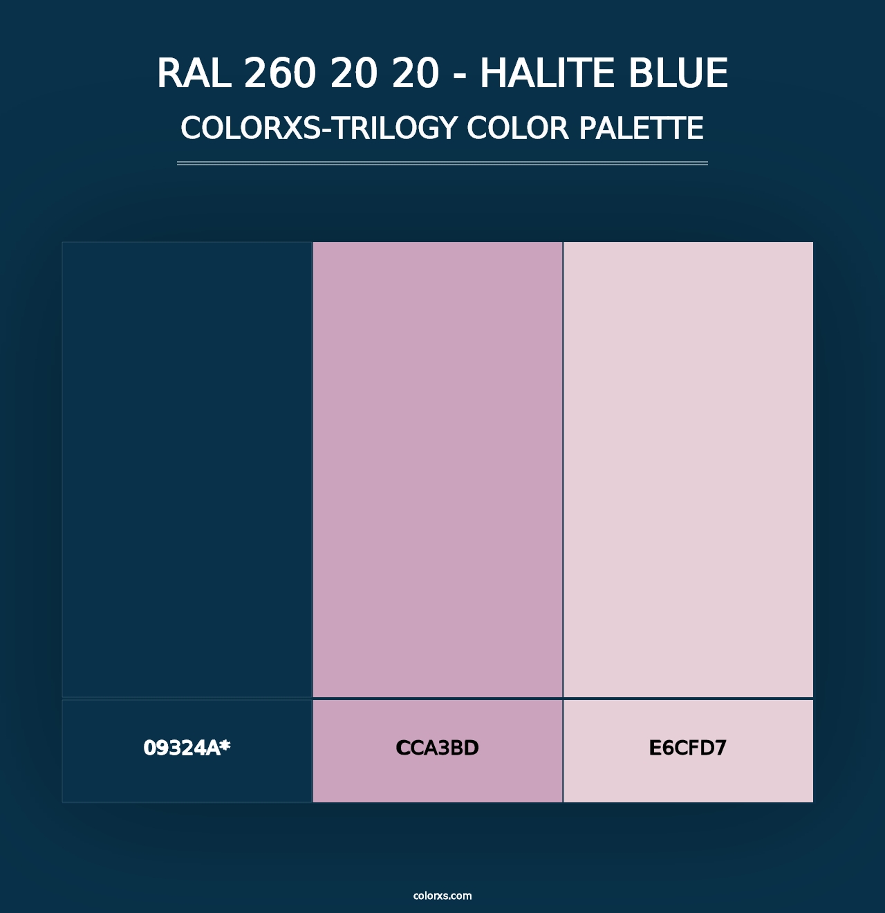 RAL 260 20 20 - Halite Blue - Colorxs Trilogy Palette