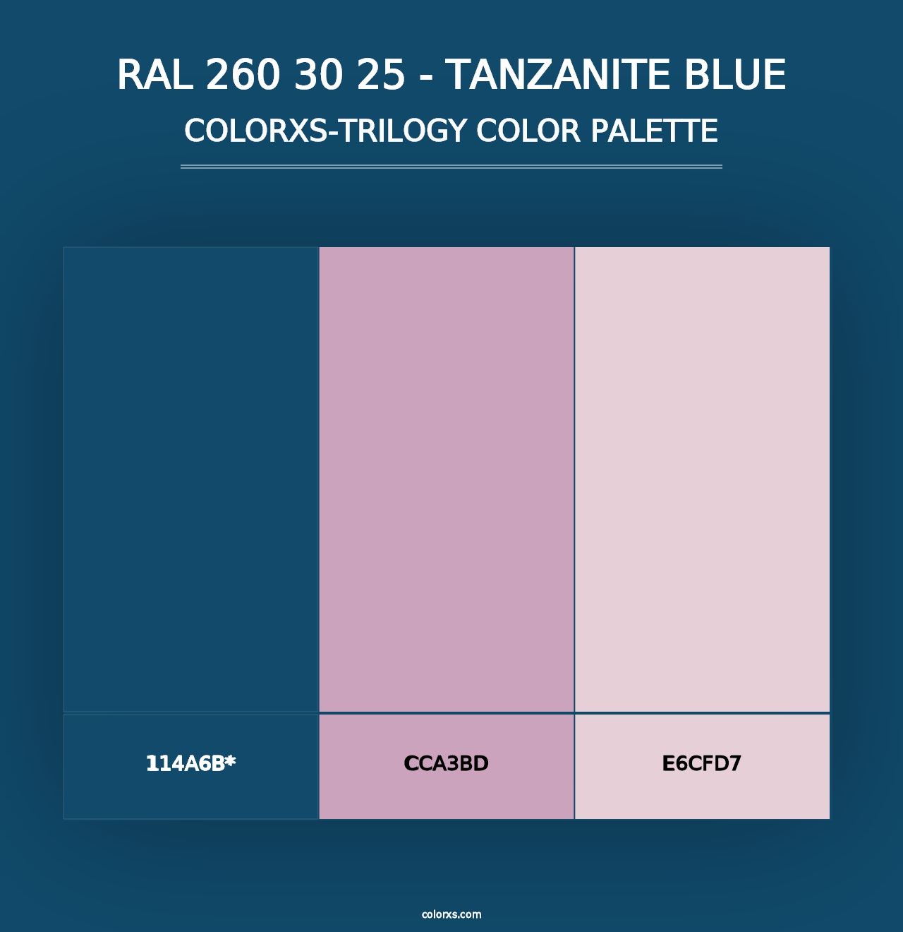 RAL 260 30 25 - Tanzanite Blue - Colorxs Trilogy Palette