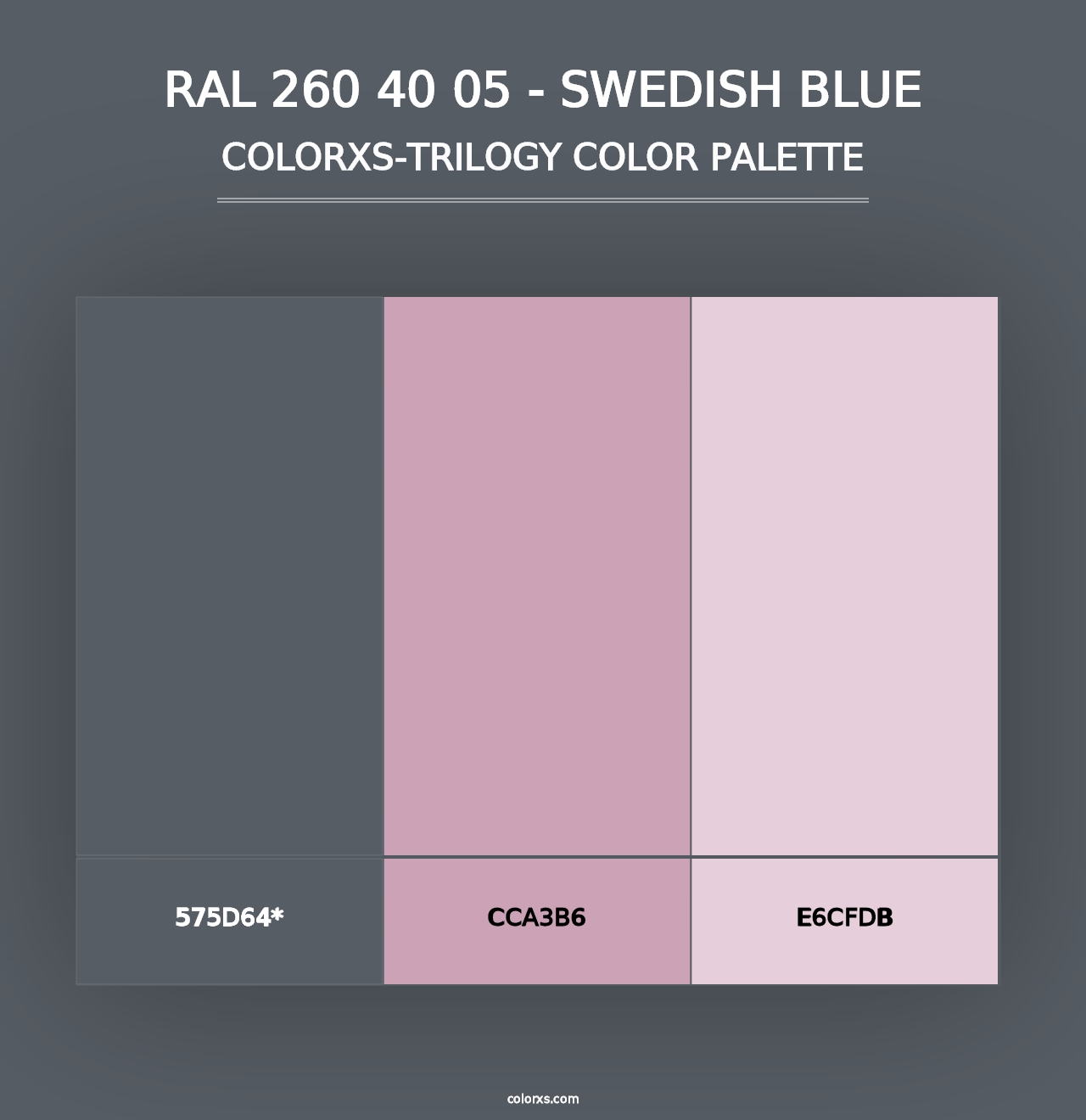 RAL 260 40 05 - Swedish Blue - Colorxs Trilogy Palette