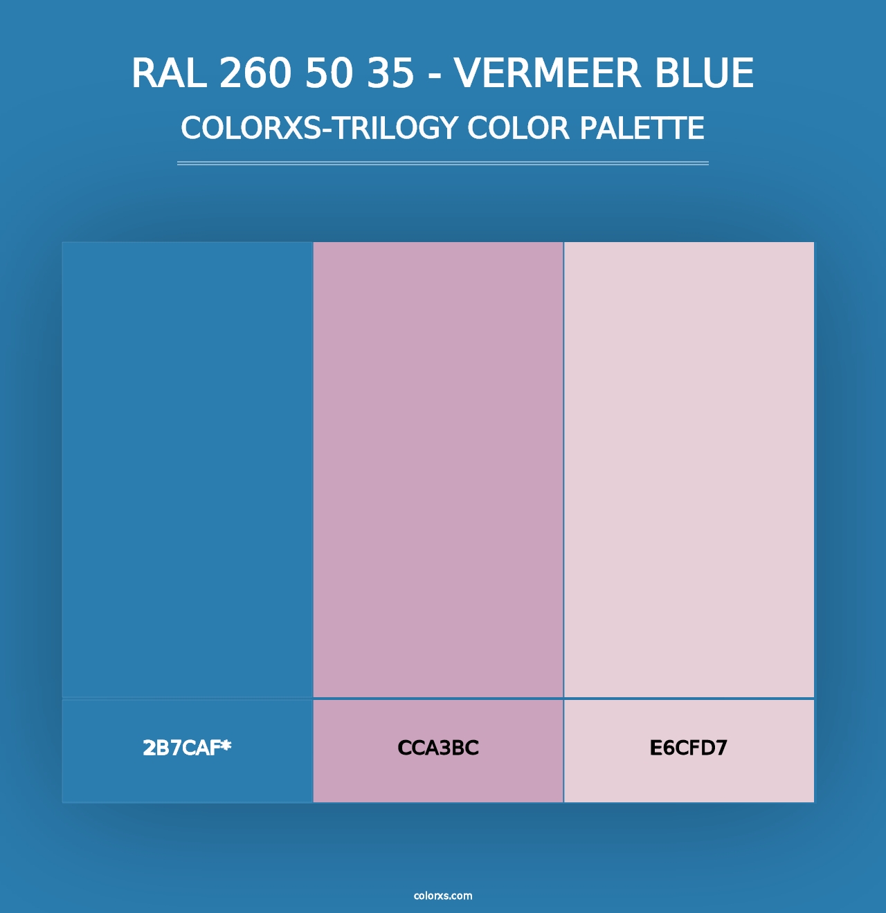 RAL 260 50 35 - Vermeer Blue - Colorxs Trilogy Palette