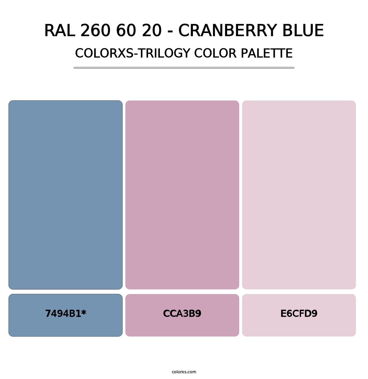 RAL 260 60 20 - Cranberry Blue - Colorxs Trilogy Palette