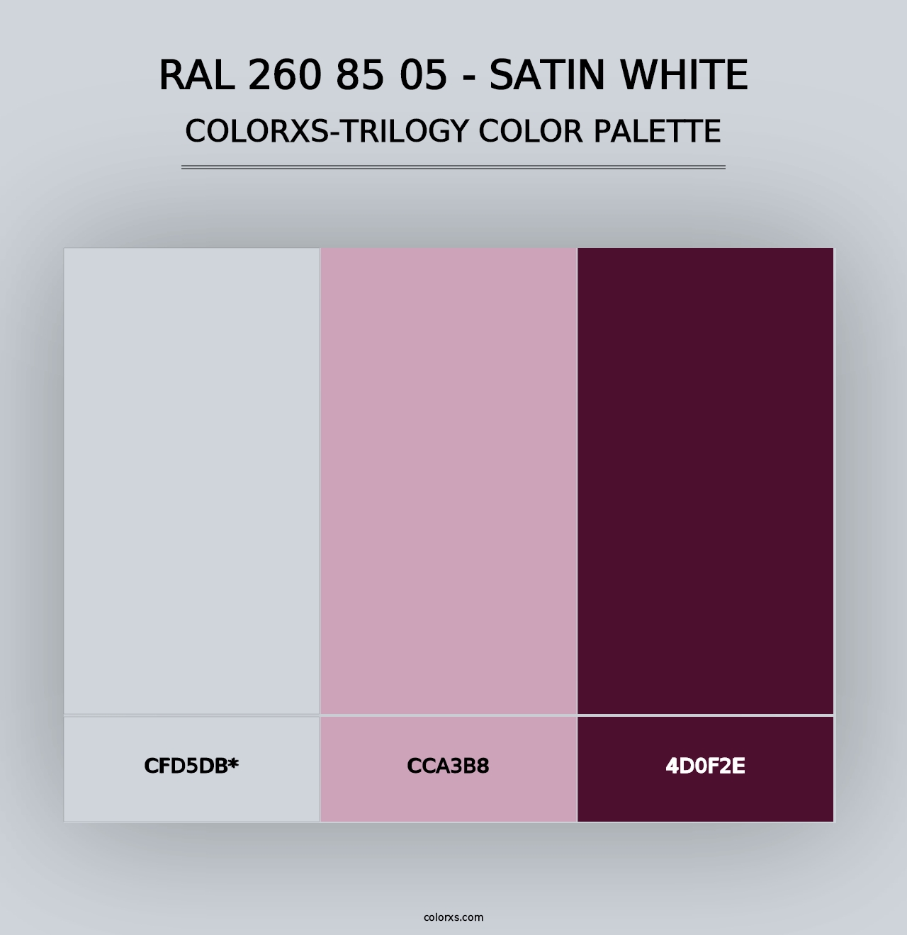 RAL 260 85 05 - Satin White - Colorxs Trilogy Palette