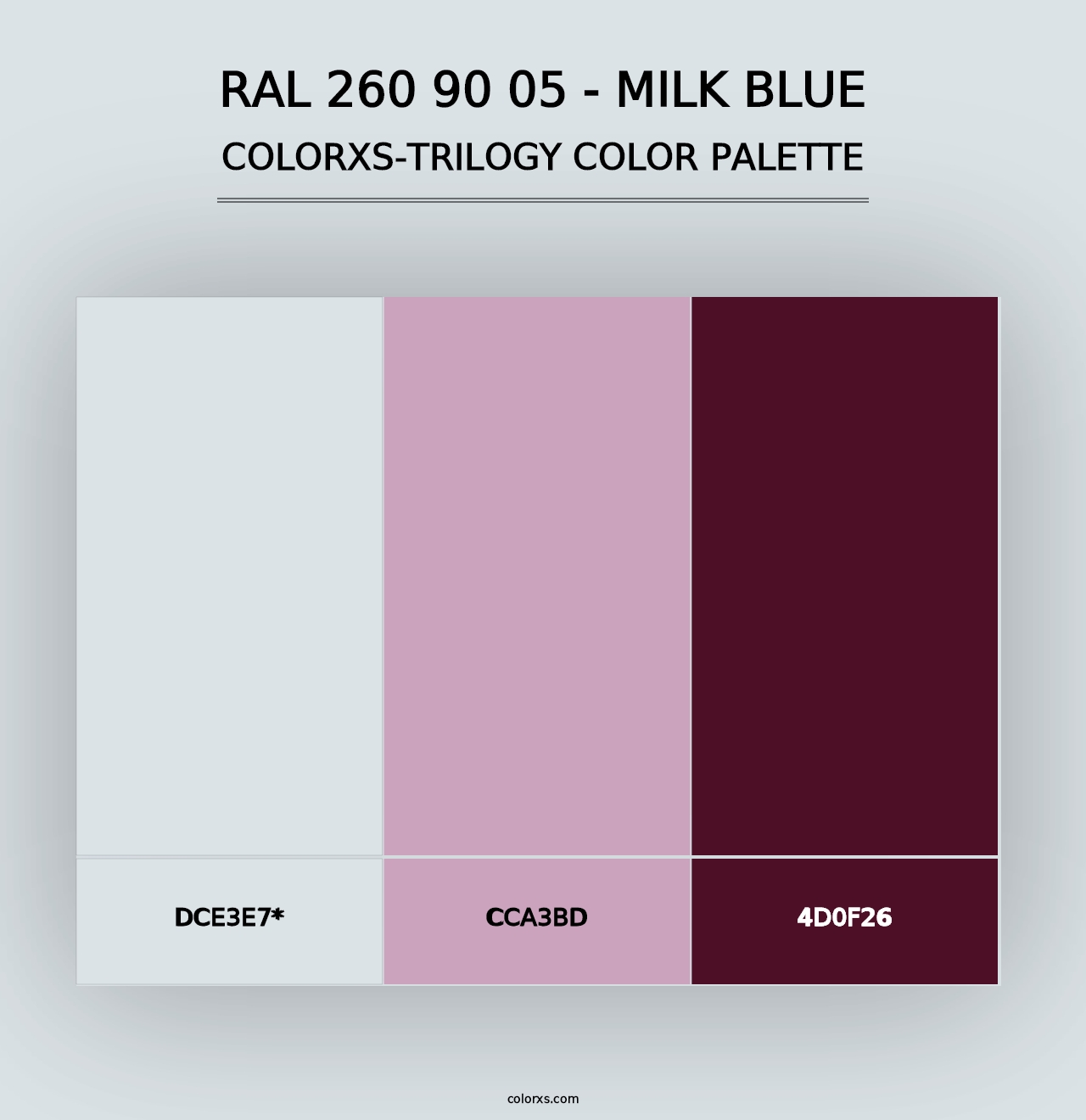 RAL 260 90 05 - Milk Blue - Colorxs Trilogy Palette