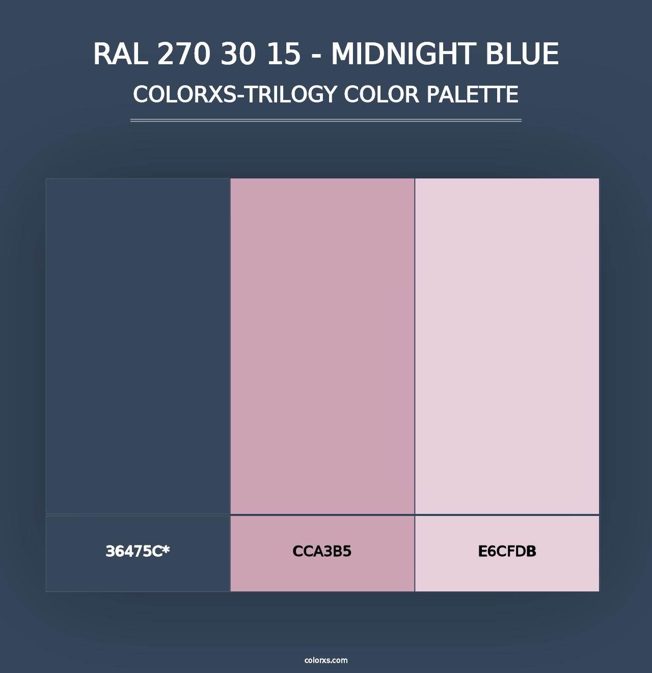 RAL 270 30 15 - Midnight Blue - Colorxs Trilogy Palette