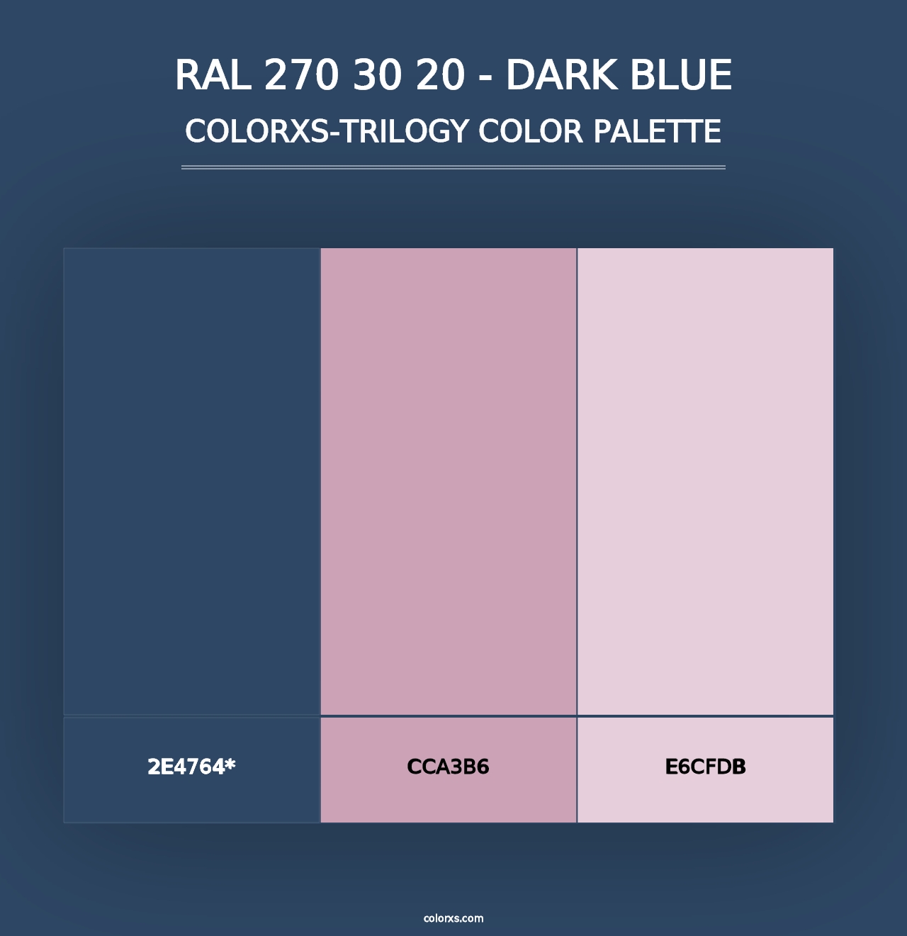 RAL 270 30 20 - Dark Blue - Colorxs Trilogy Palette