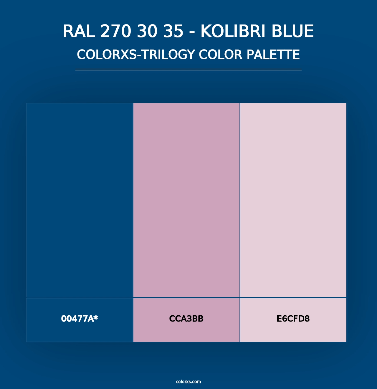 RAL 270 30 35 - Kolibri Blue - Colorxs Trilogy Palette