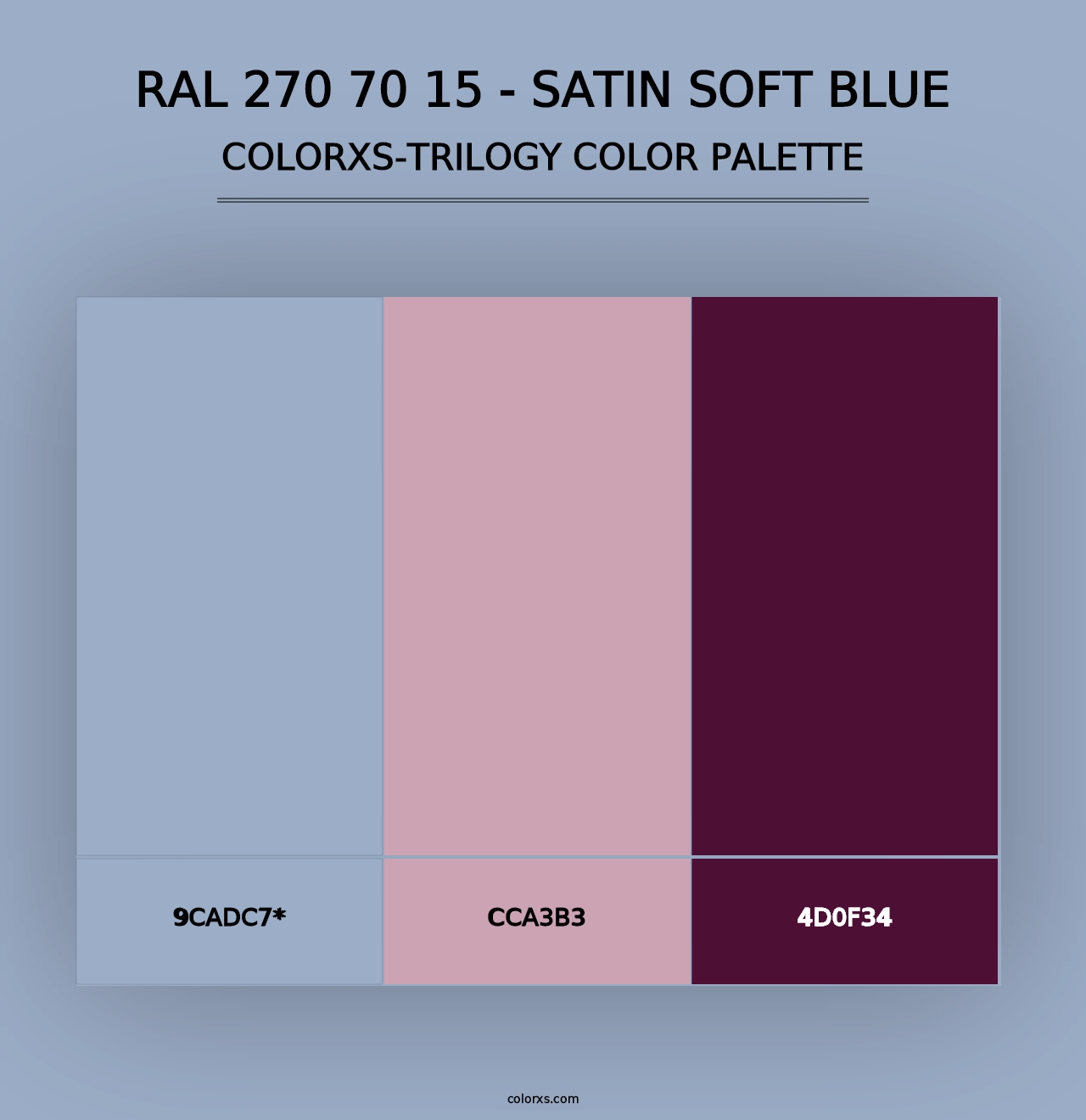 RAL 270 70 15 - Satin Soft Blue - Colorxs Trilogy Palette