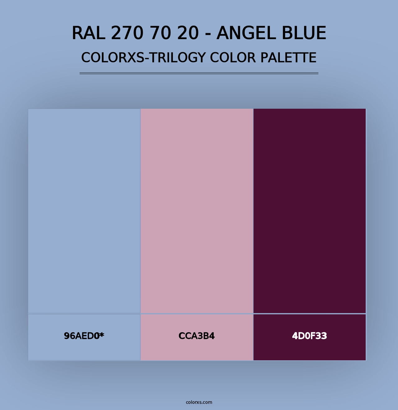 RAL 270 70 20 - Angel Blue - Colorxs Trilogy Palette