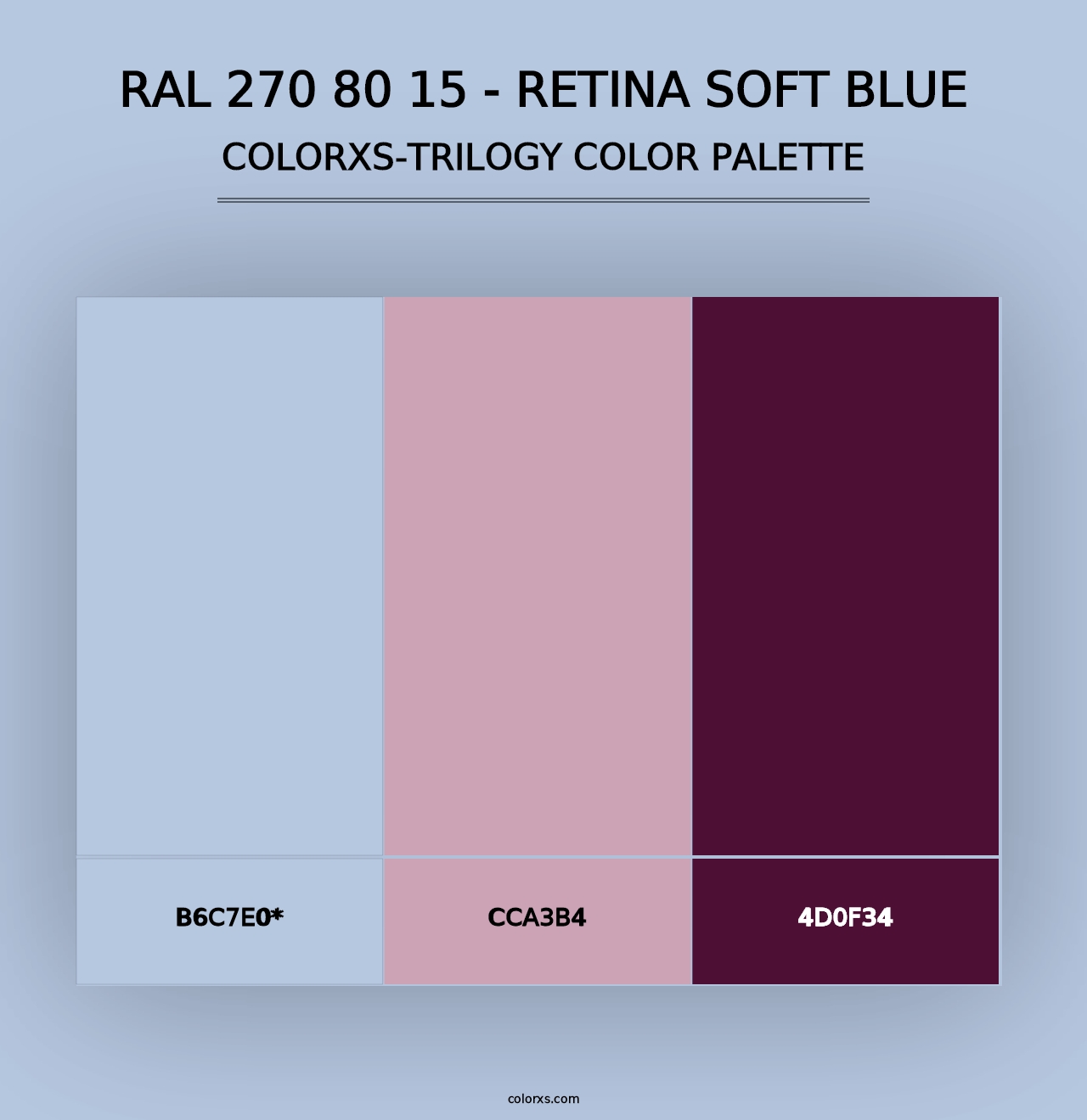 RAL 270 80 15 - Retina Soft Blue - Colorxs Trilogy Palette