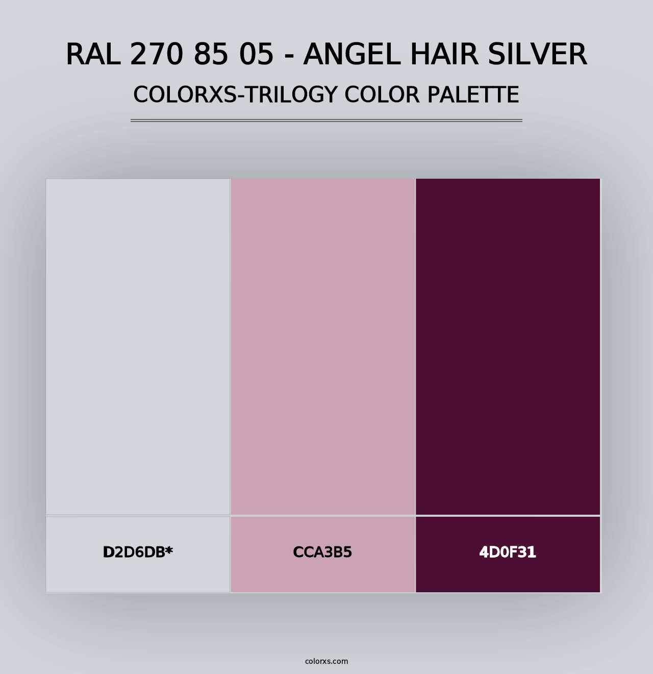 RAL 270 85 05 - Angel Hair Silver - Colorxs Trilogy Palette