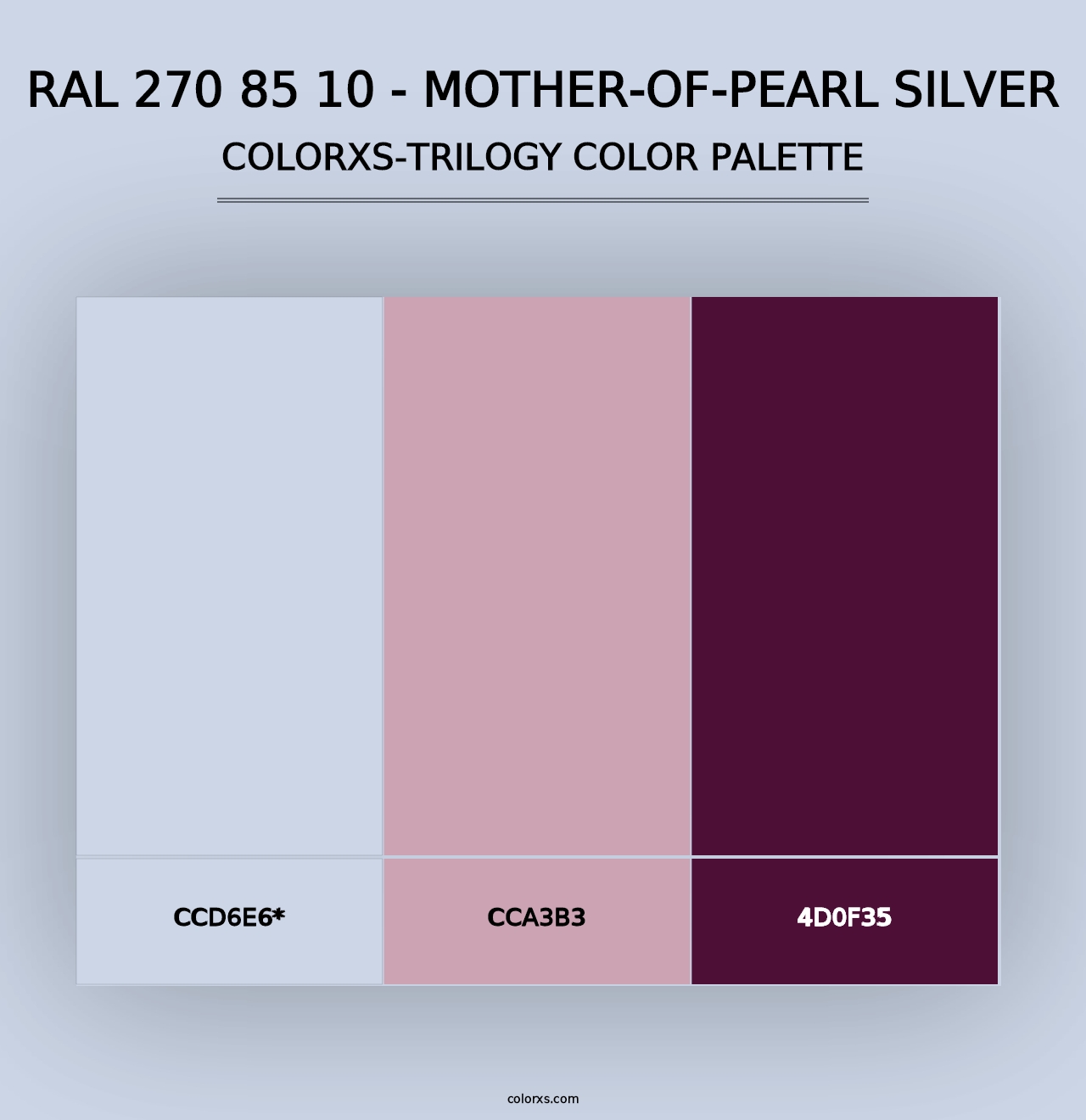 RAL 270 85 10 - Mother-Of-Pearl Silver - Colorxs Trilogy Palette