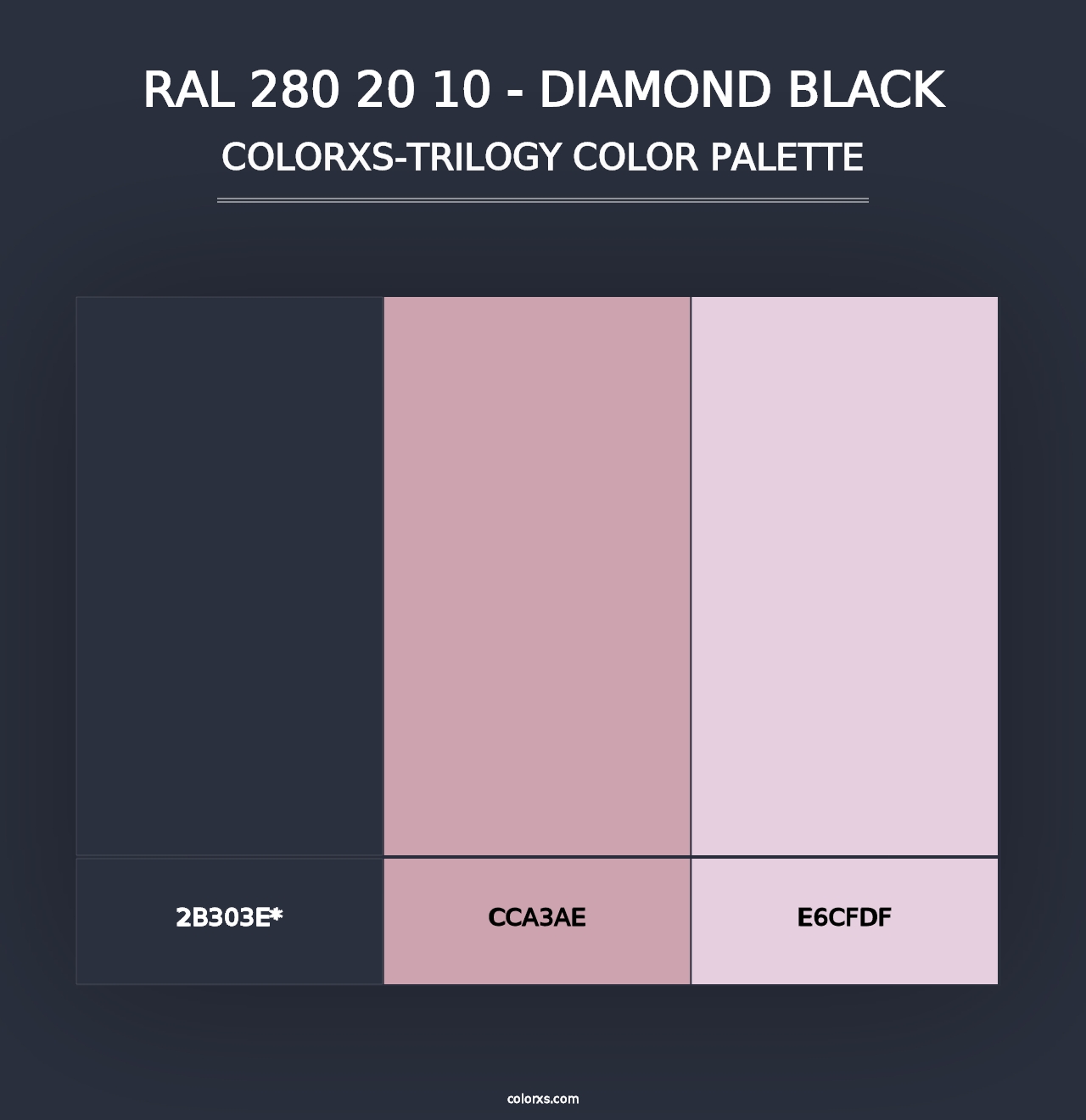 RAL 280 20 10 - Diamond Black - Colorxs Trilogy Palette