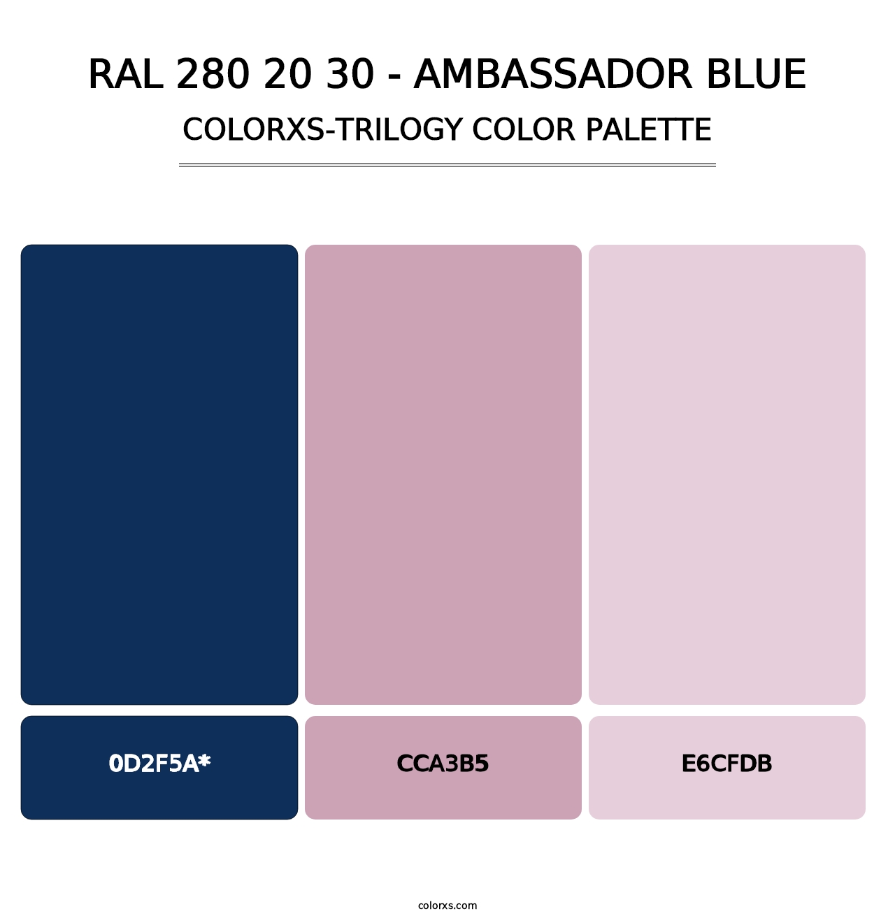 RAL 280 20 30 - Ambassador Blue - Colorxs Trilogy Palette