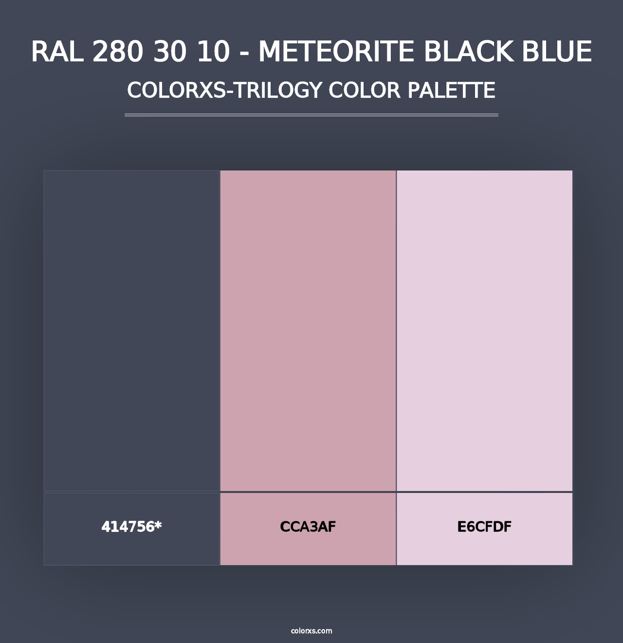 RAL 280 30 10 - Meteorite Black Blue - Colorxs Trilogy Palette