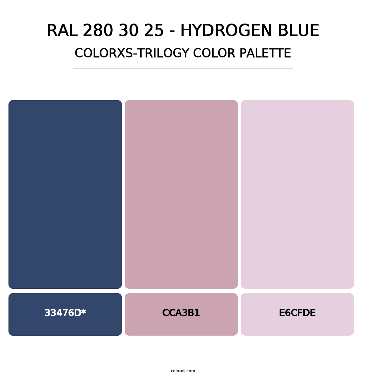 RAL 280 30 25 - Hydrogen Blue - Colorxs Trilogy Palette