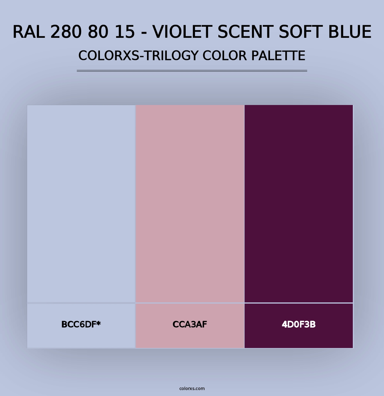 RAL 280 80 15 - Violet Scent Soft Blue - Colorxs Trilogy Palette