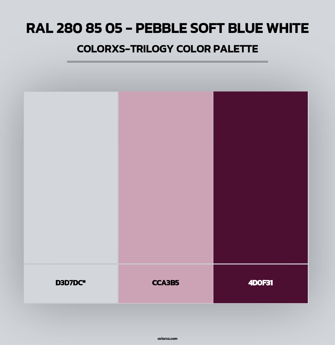 RAL 280 85 05 - Pebble Soft Blue White - Colorxs Trilogy Palette