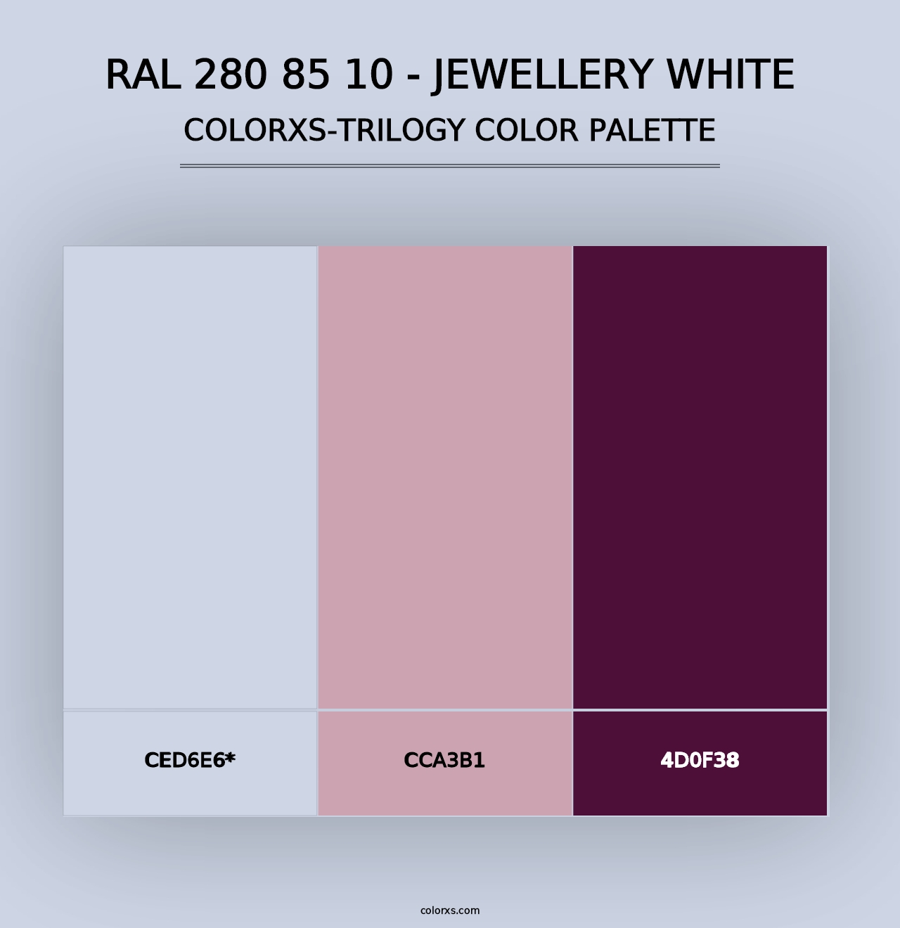 RAL 280 85 10 - Jewellery White - Colorxs Trilogy Palette