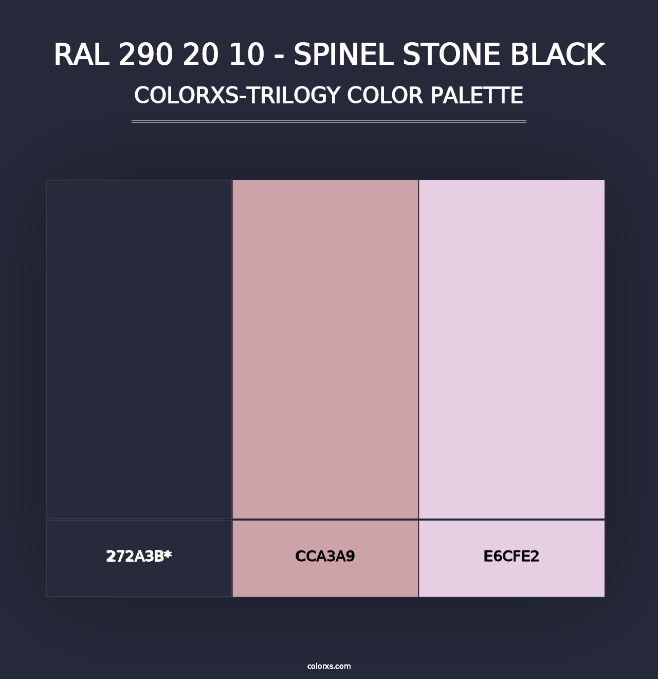 RAL 290 20 10 - Spinel Stone Black - Colorxs Trilogy Palette