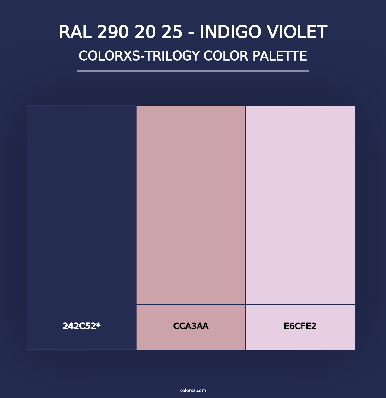 RAL 290 20 25 - Indigo Violet - Colorxs Trilogy Palette