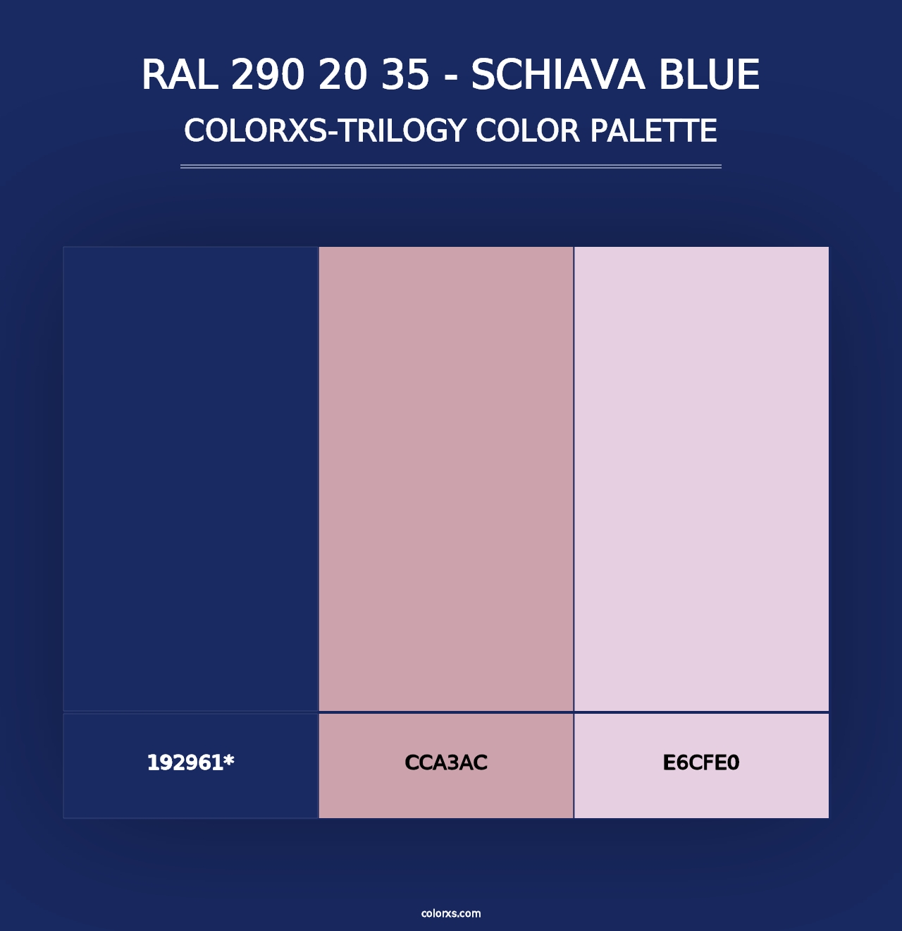 RAL 290 20 35 - Schiava Blue - Colorxs Trilogy Palette