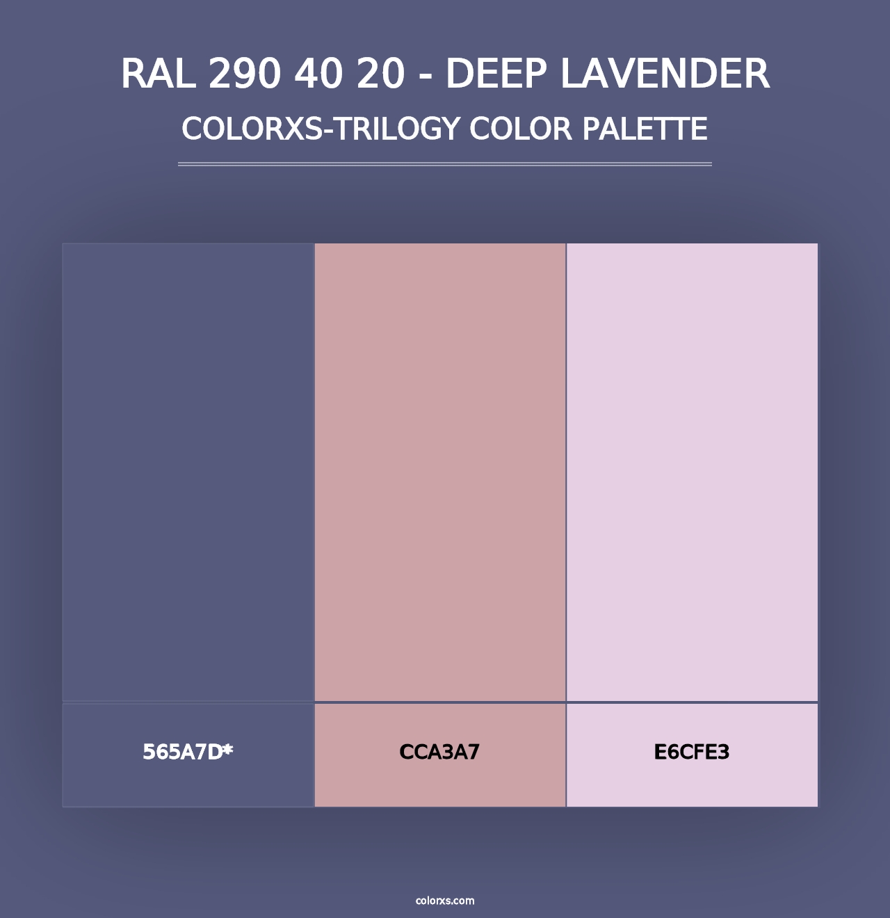 RAL 290 40 20 - Deep Lavender - Colorxs Trilogy Palette