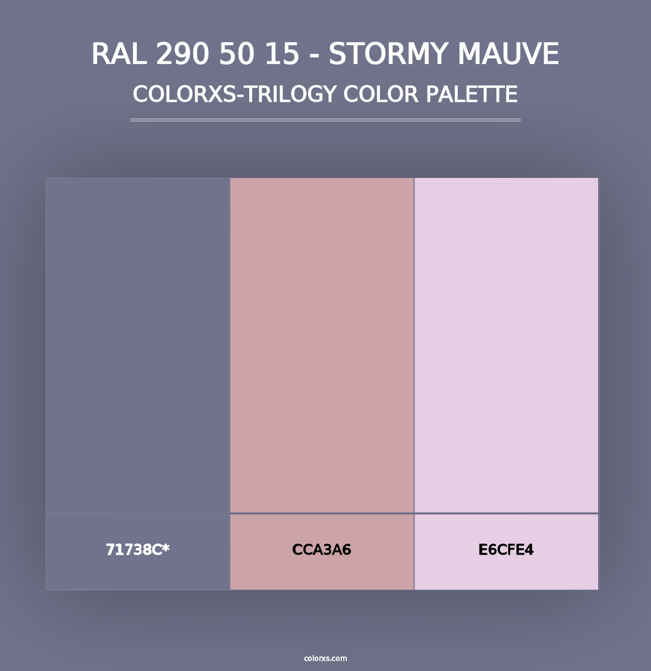 RAL 290 50 15 - Stormy Mauve - Colorxs Trilogy Palette