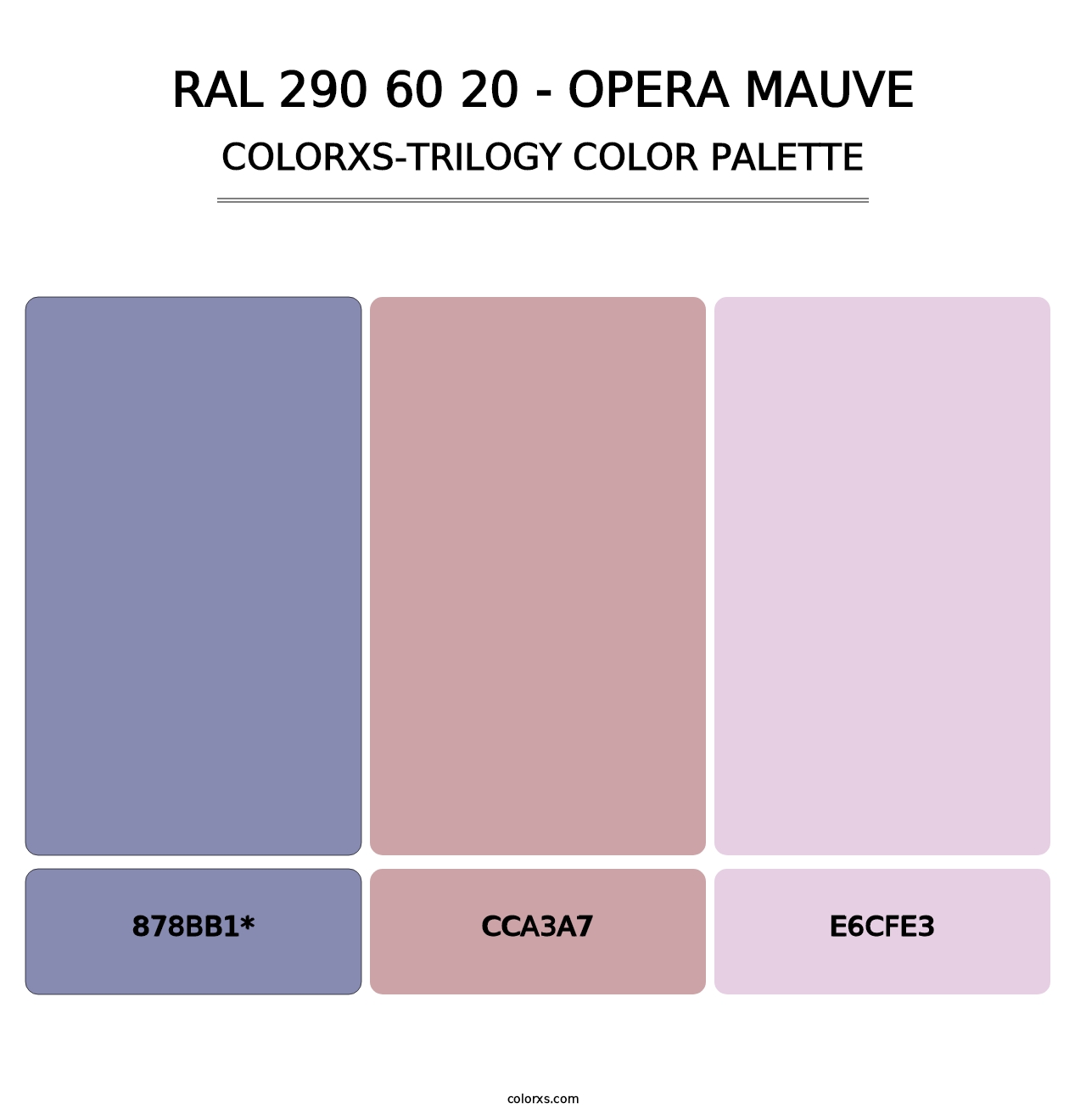 RAL 290 60 20 - Opera Mauve - Colorxs Trilogy Palette