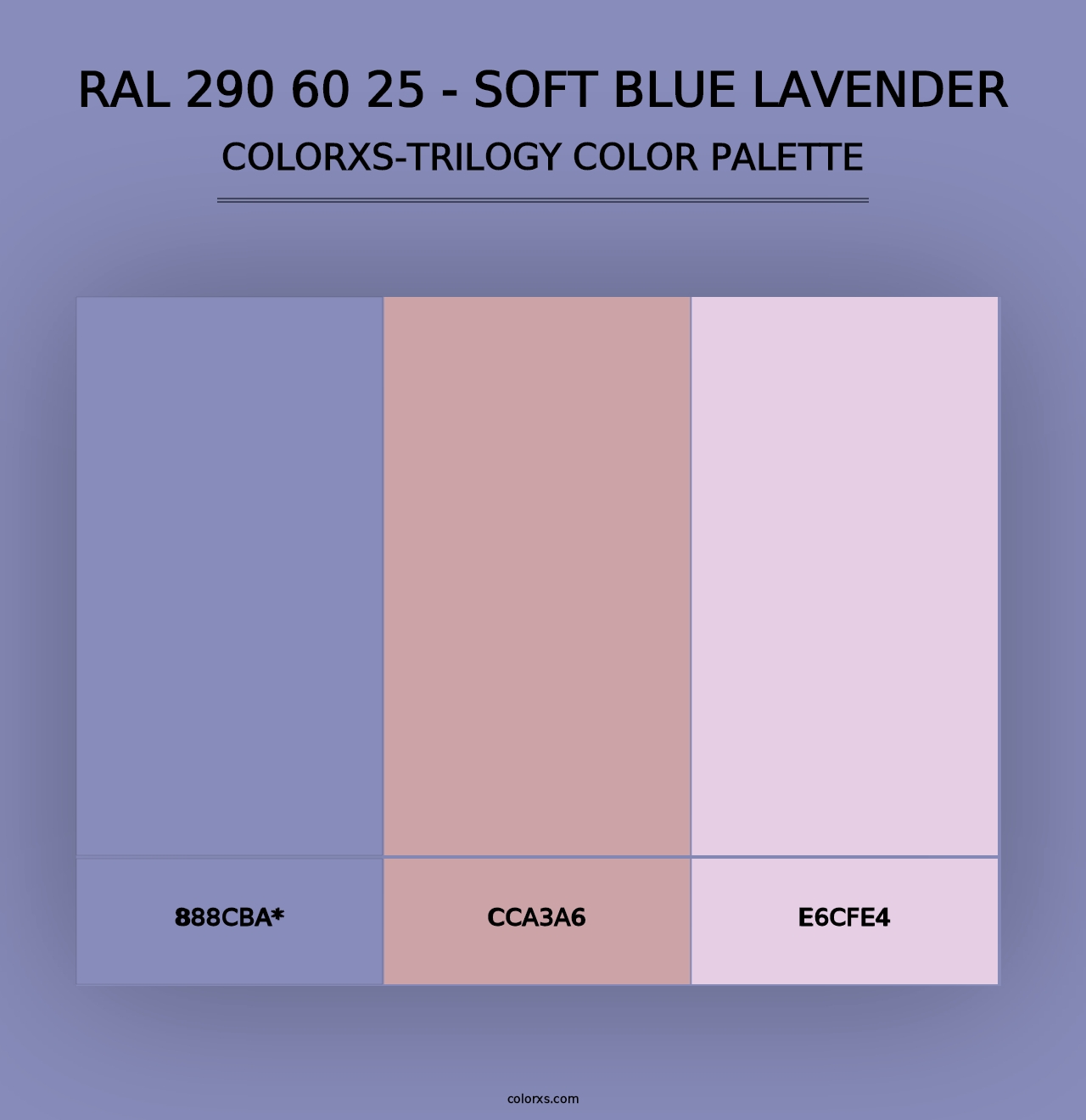 RAL 290 60 25 - Soft Blue Lavender - Colorxs Trilogy Palette